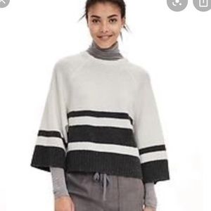 Banana Republic A-Line Striped Cropped Cocoon Sweater Size Medium